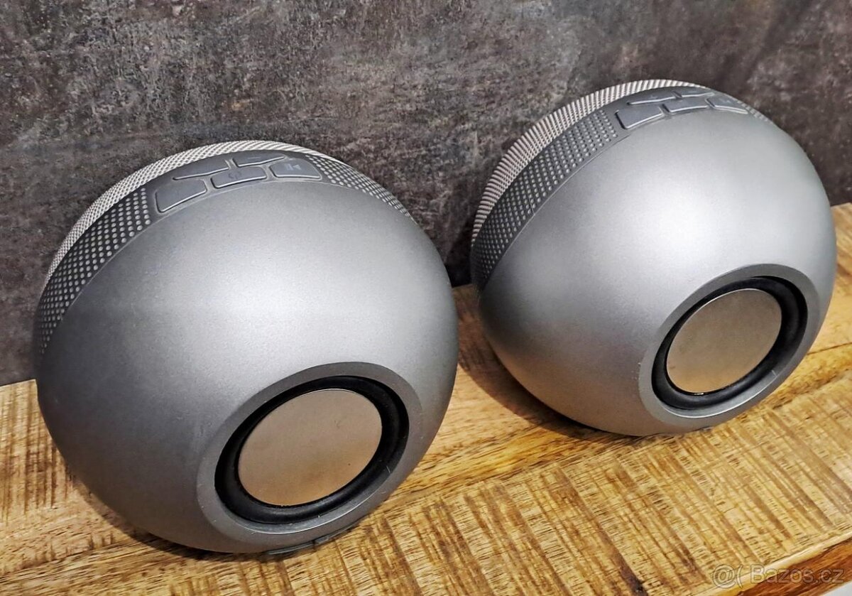 Bluetooth reproduktory 2x APW VORTEX V2 stříbrný - 4