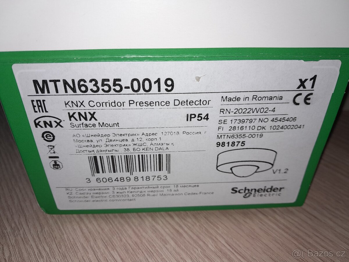 8x Schneider KNX detektor přítomnosti do chodeb MTN6355-0019 - 4