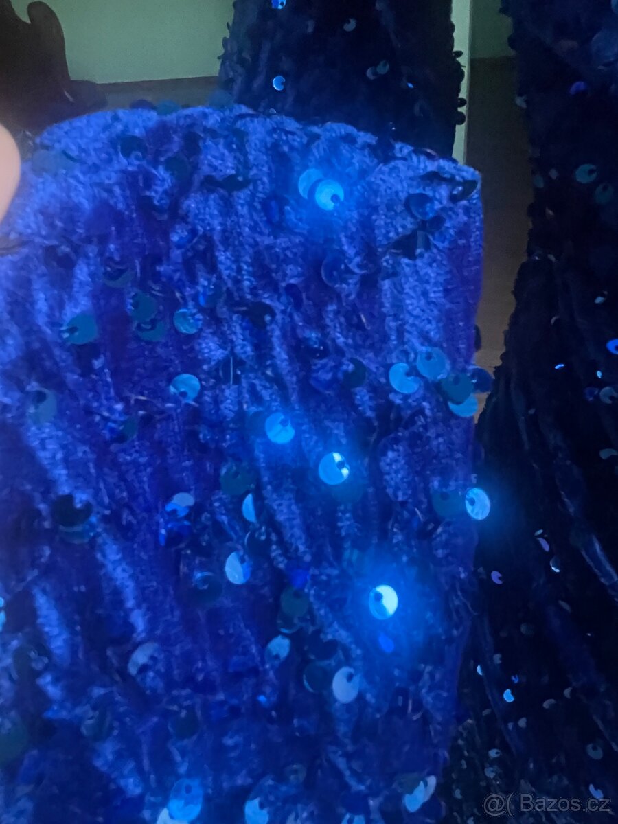 Nové-pružné-Plesové šaty,vel.36-38 - 4