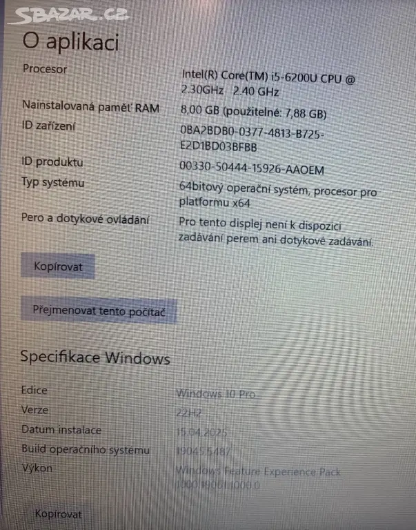HP EliteBook 8GB RAM, 235GB HDD + nabíječka - 4