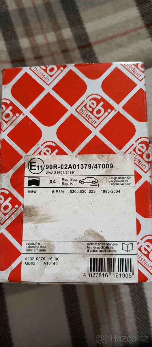 Brzdové destičky Febi přední a zadní pro BMW E39 - 4