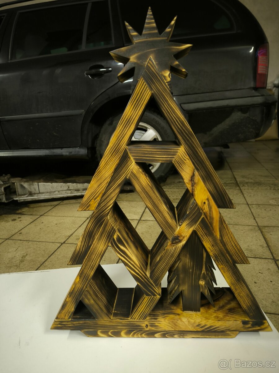 Vánoční dřevěné dekorativní stromečky - 4