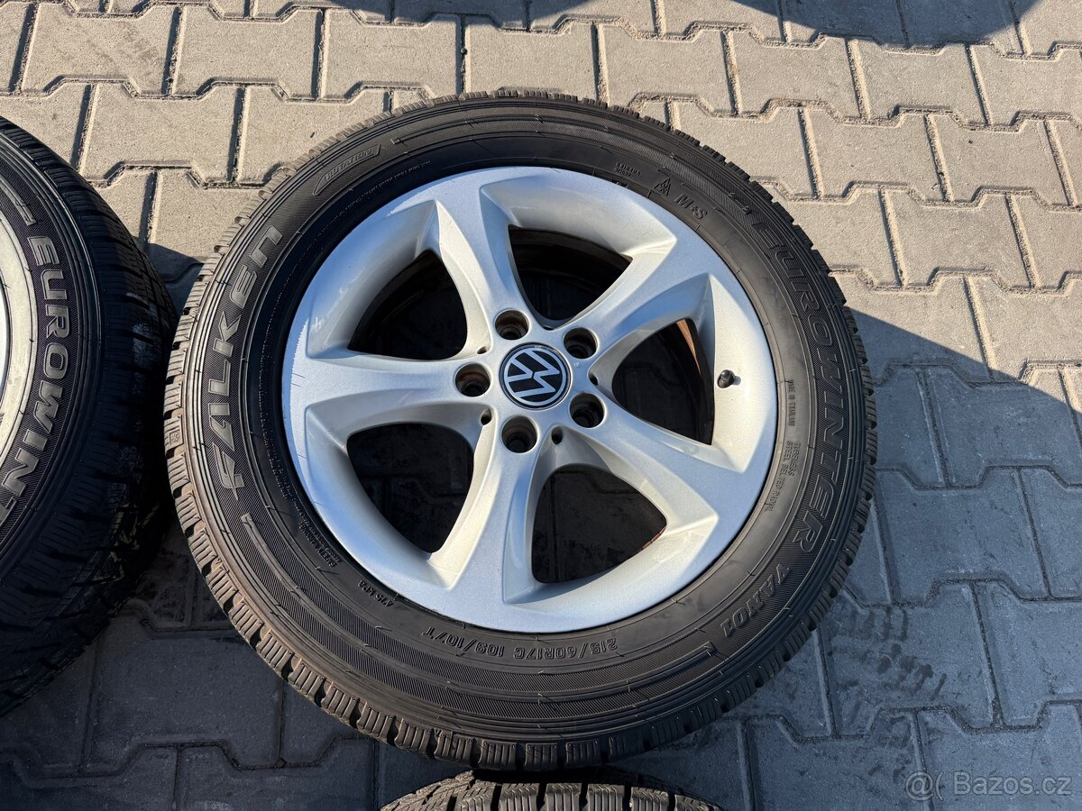 4x al kola 5x120 17 + pneu zimní 215/60 R17C - 4