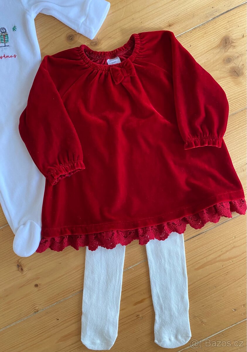 Set značkového vánočního oblečení pro holčičku vel. 68 č.2 - 4