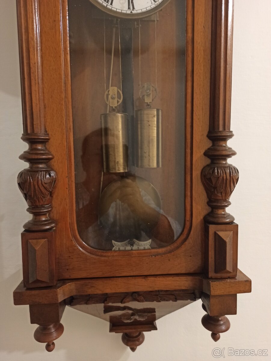 Dvouzavažové starožitné hodiny - 4