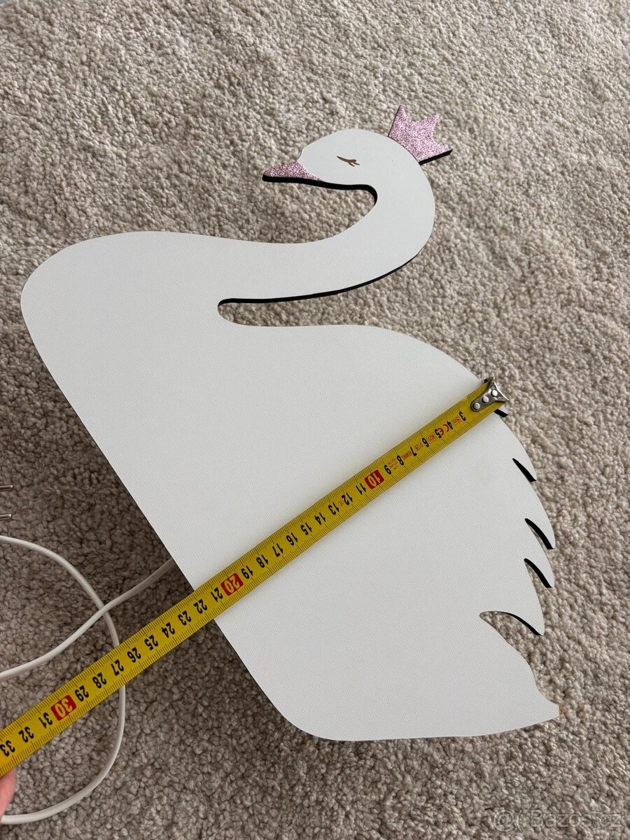 Dětská lampička LABUŤ – designová, LED, TOP stav - 4