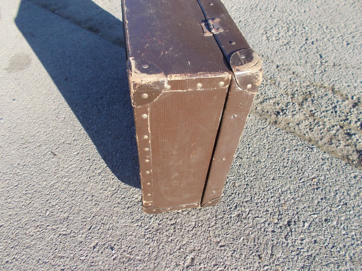 Starožitný kufr papírový - 4