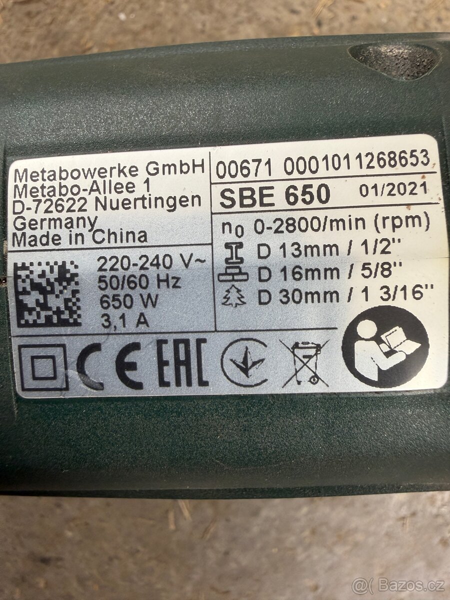 Vrtačka s příklepem Metabo SBE 650 - 4