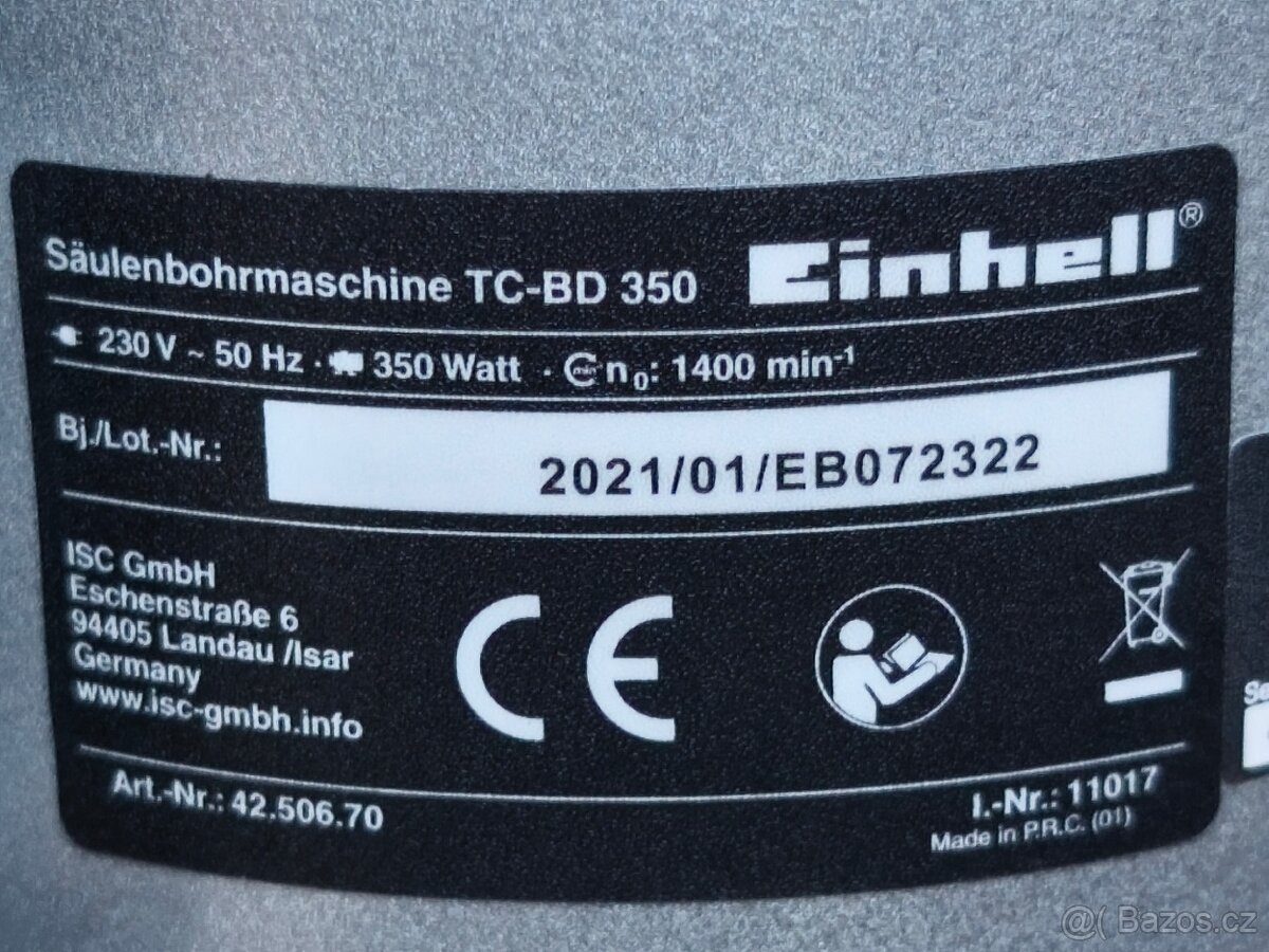 Prodám NEPOUŽITOU stolní vrtačku EINHELL -350 W. - 4