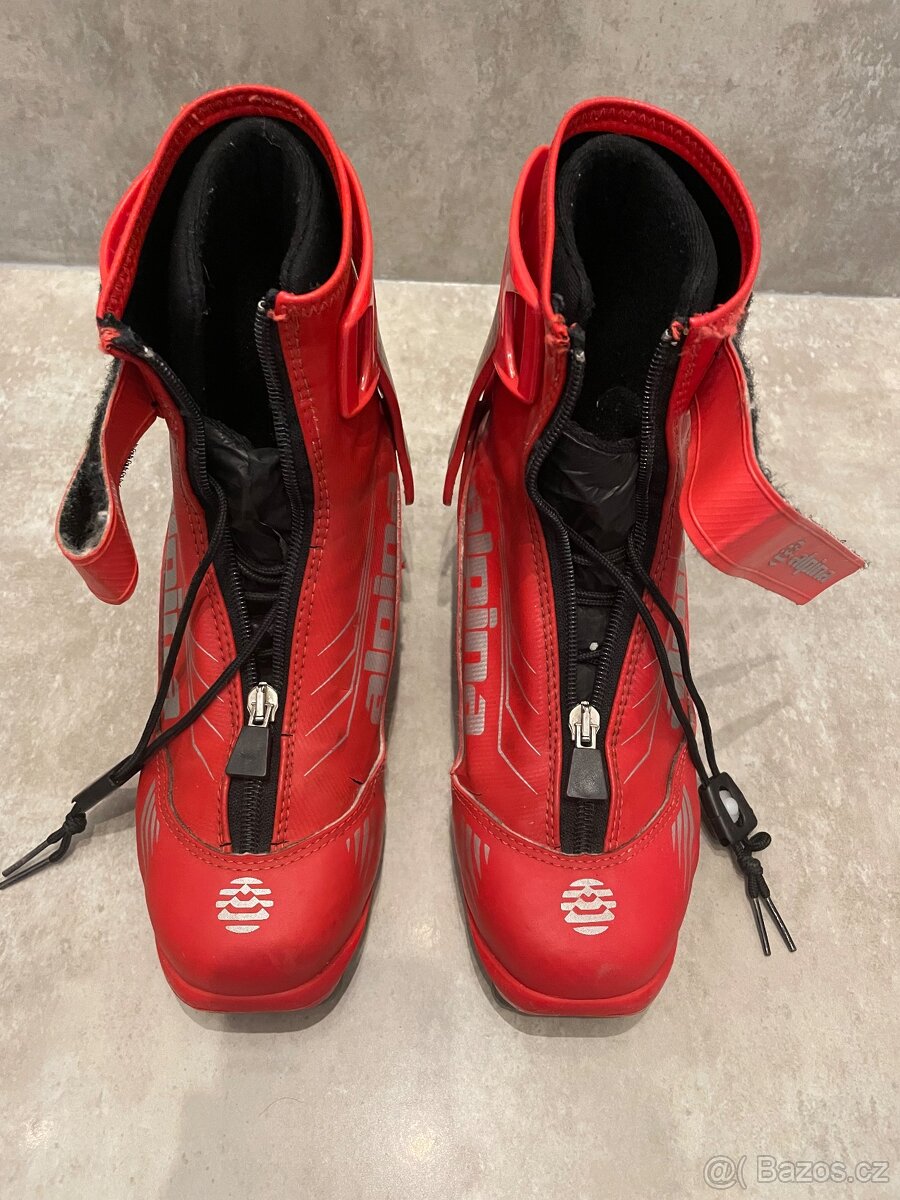 Set dětský běžky: boty Alpina (37), běžky VISU 158cm, hůlky - 4