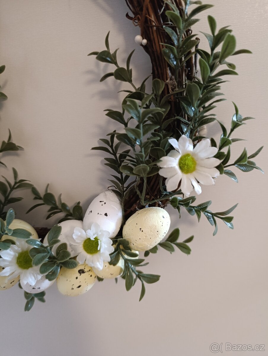 Velikonoční věnec s vajíčky 30x25cm - 4
