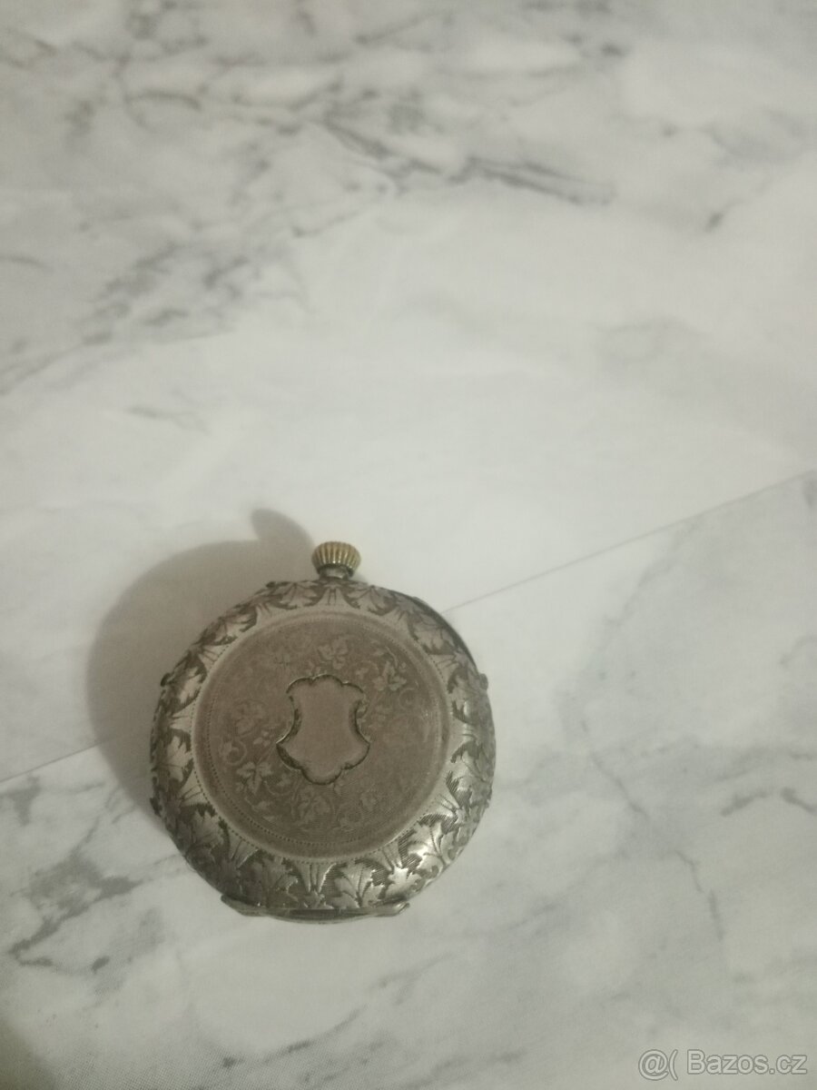 Staré stříbrné kapesní hodinky - 4
