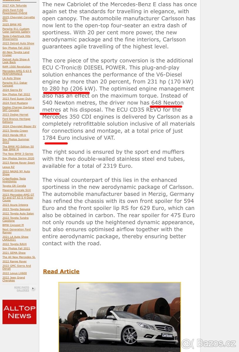 Carlsson cd35 chip powerbox 350cdi Brabus alternativa - 4