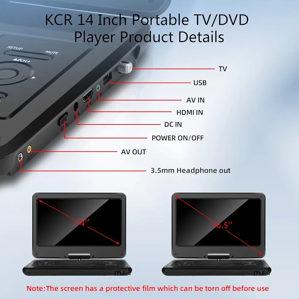 Přenosná TV/DVD přehrávač - 4