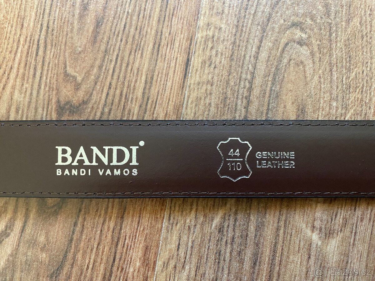 Nový pánský kožený nastavitelný opasek BANDI s aut. sponou - 4
