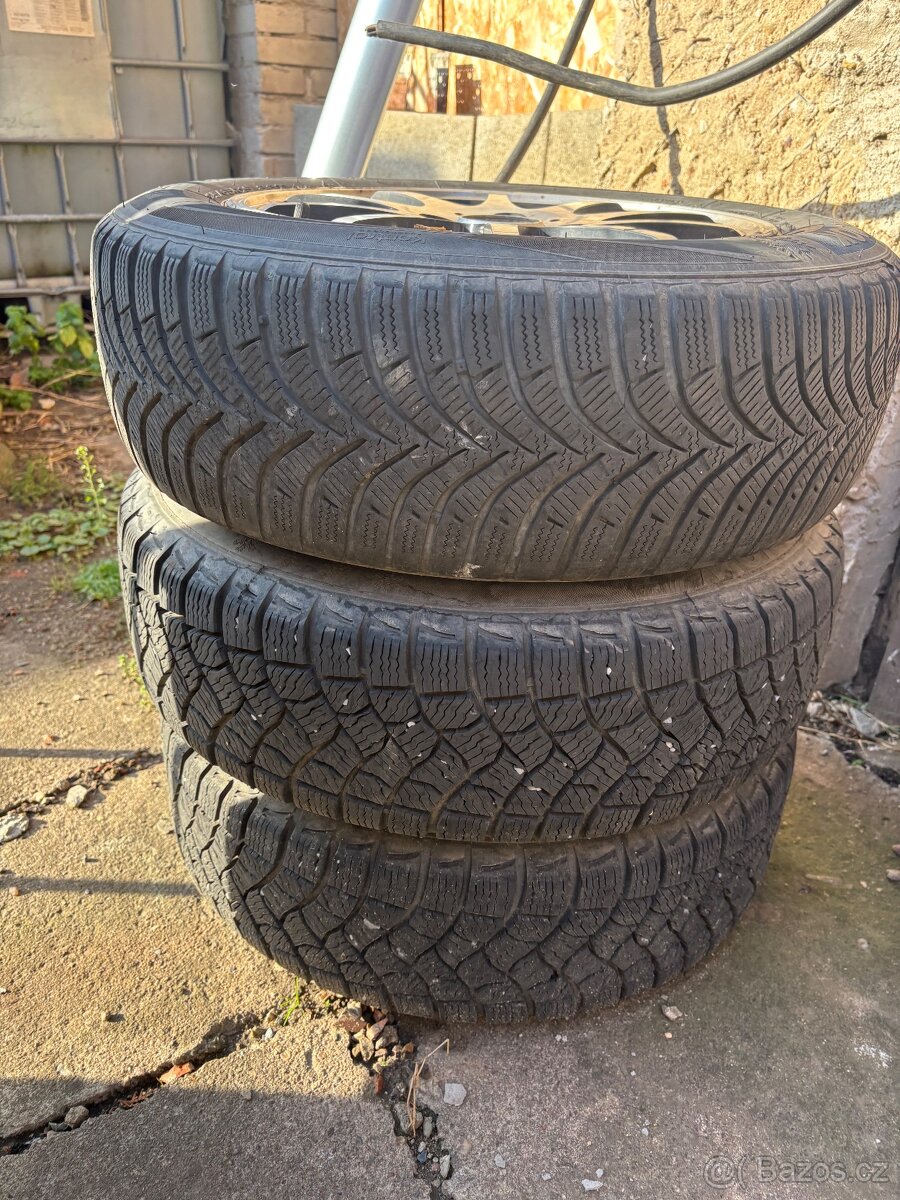 Prodam alu 4x100 r15 + zimni pneu - 4