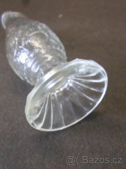 STARÁ VÁZA PAVEL PÁNEK LISOVANÉ SKLO LIBOCHOVICE - 4