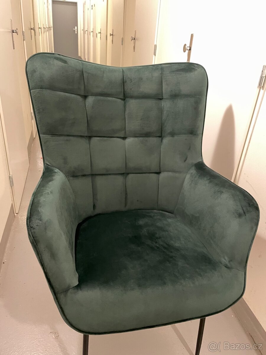 Sametové křeslo Glasgow - 4
