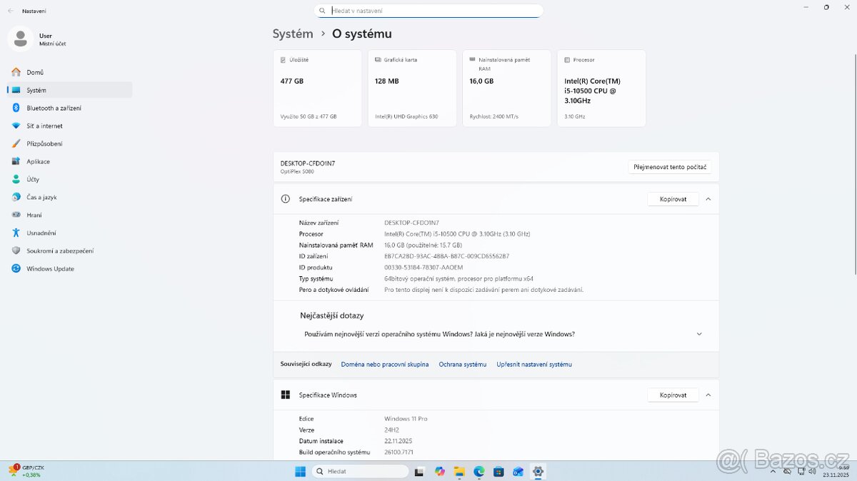 Dell OptiPlex 5080, i5, 16 GB RAM, M.2 512 GB Nový - 4