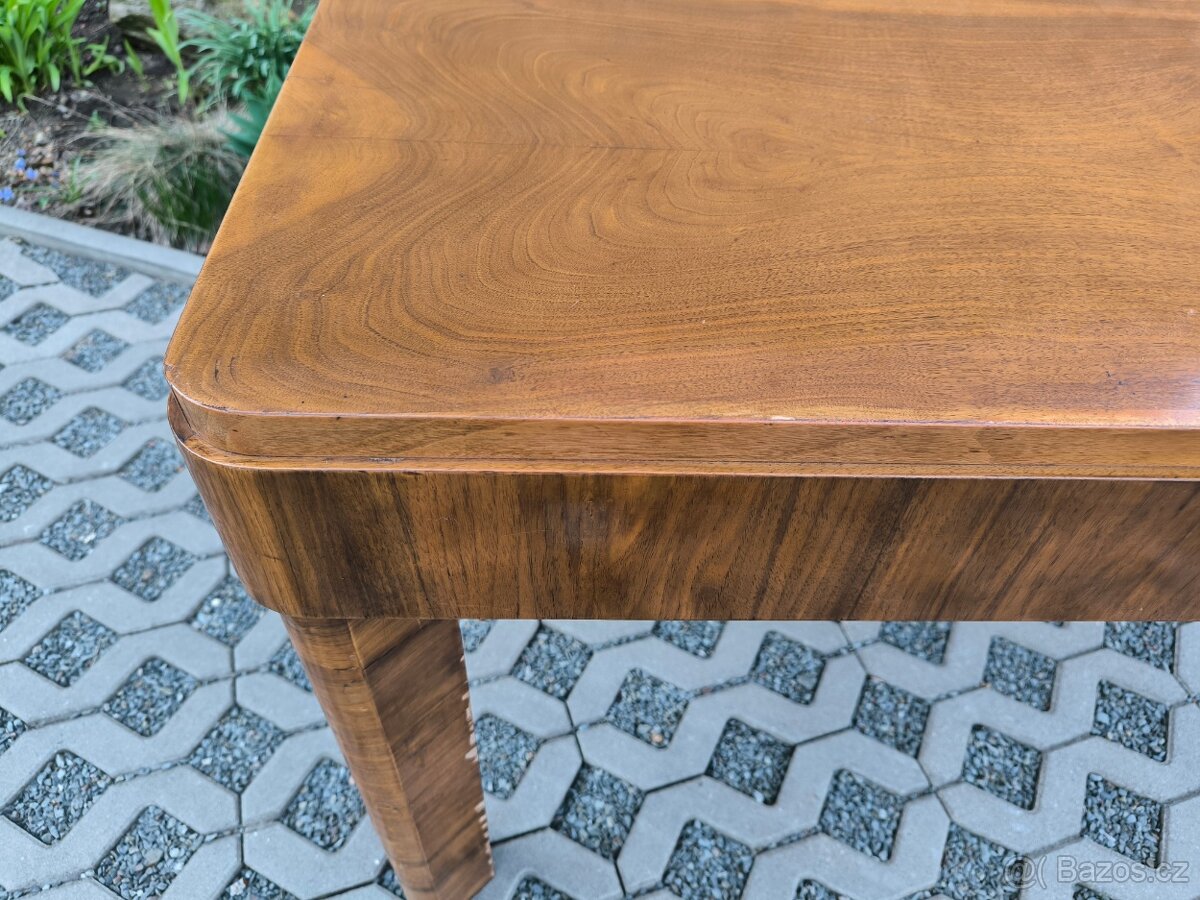 Starožitný Art Deco jídelní stůl - 118 x 82 x 80 cm - 4