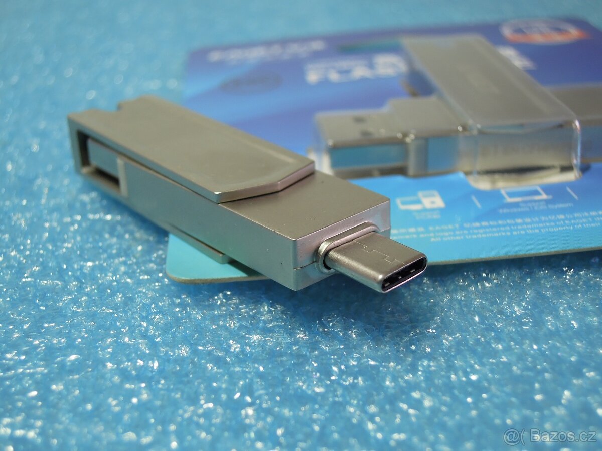 Kovový flash disk EAGET C USB 3.2 vysokorychlostní 2 v 1 64G - 4