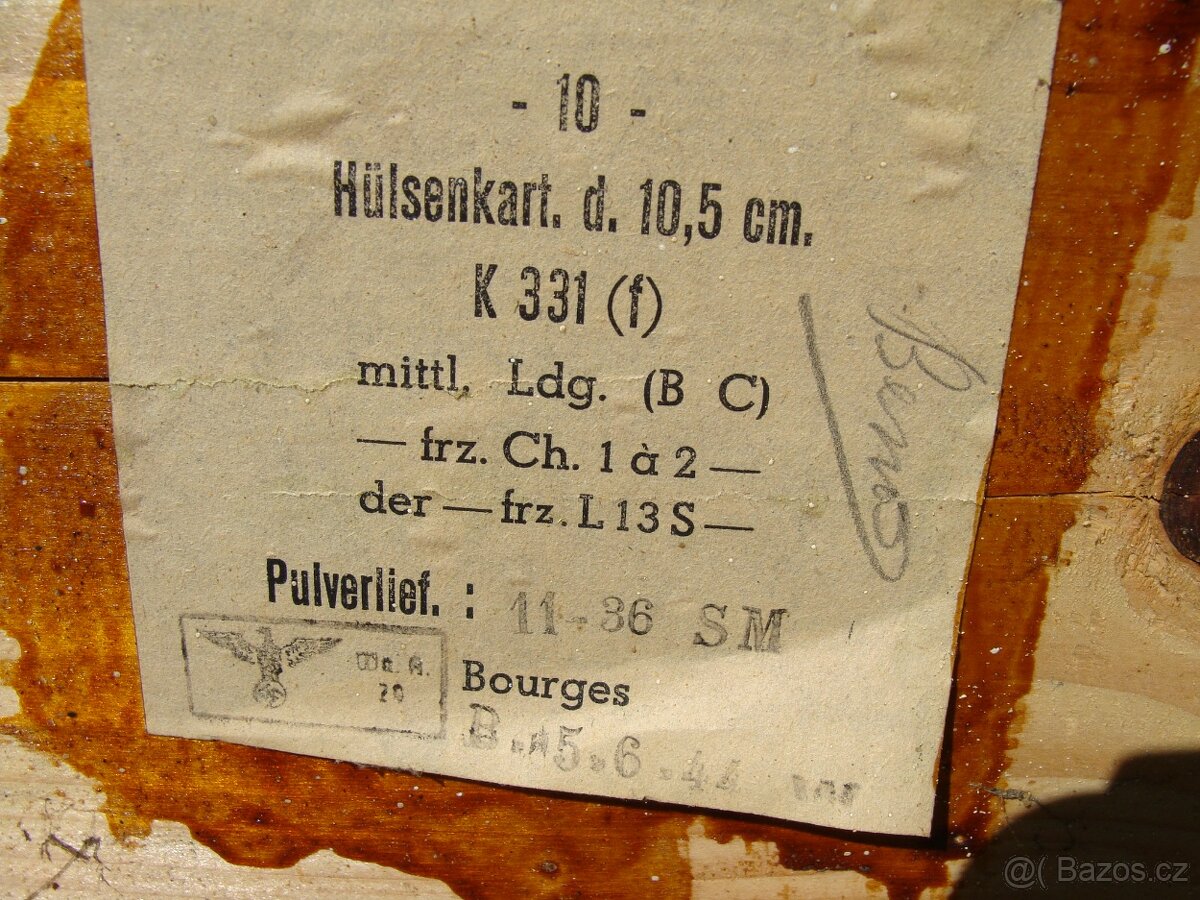 Bedna od munice - Francouz. kanon K331 ráže 105 mm - 4