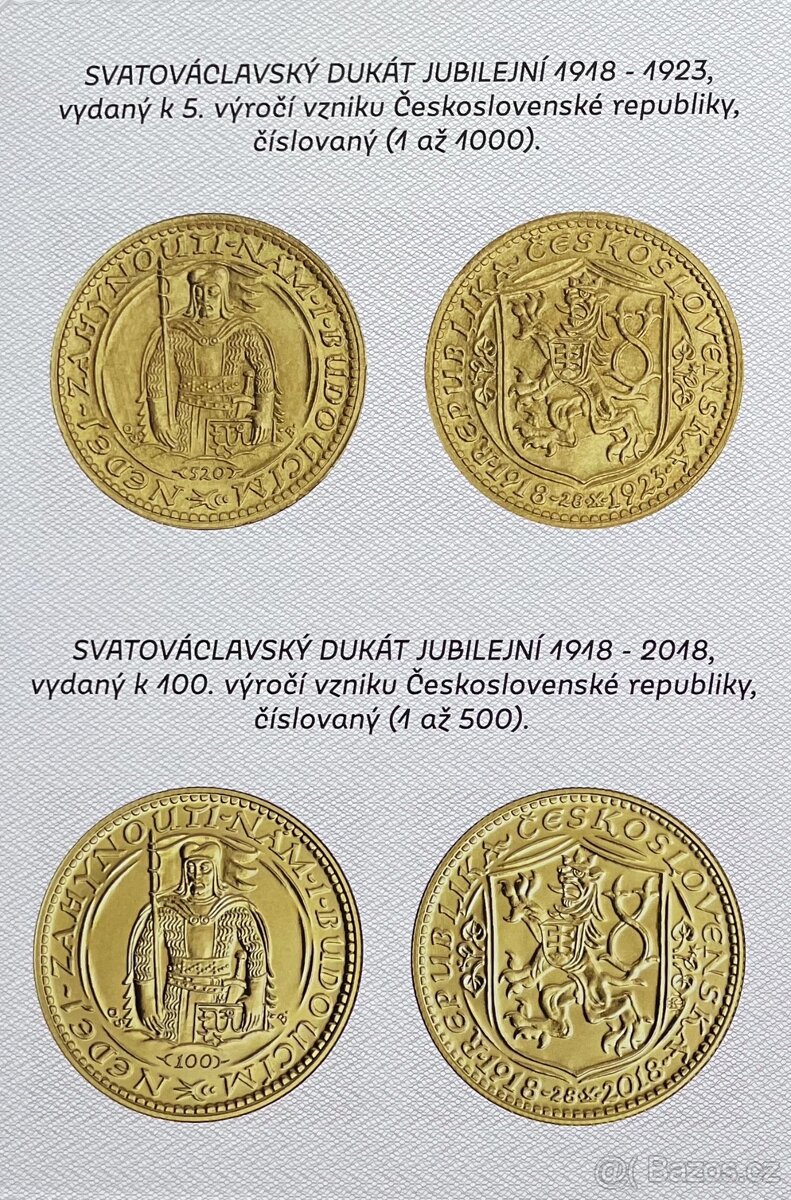 Jubilejní svatováclavský dukát - ČÍSLOVANÝ - 1918-2018 -TOP - 4