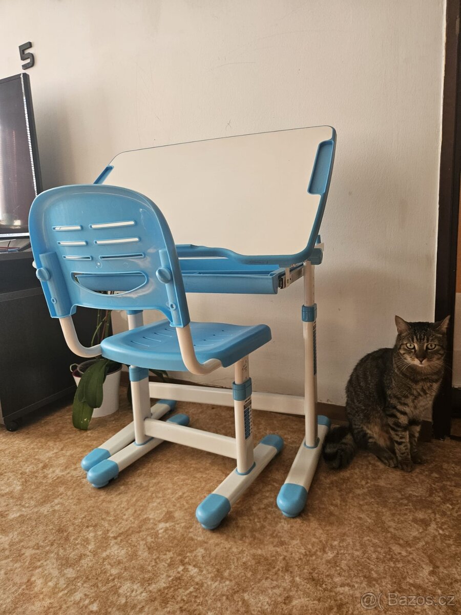 Psací stůl pro děti ETJ100 modrý - 4