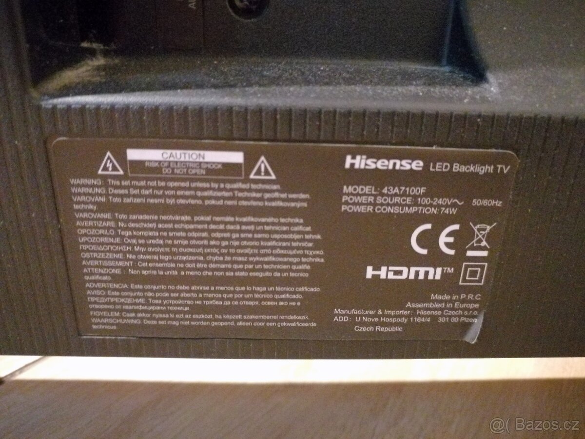 LCD TV Hisense 4k 43 - 4
