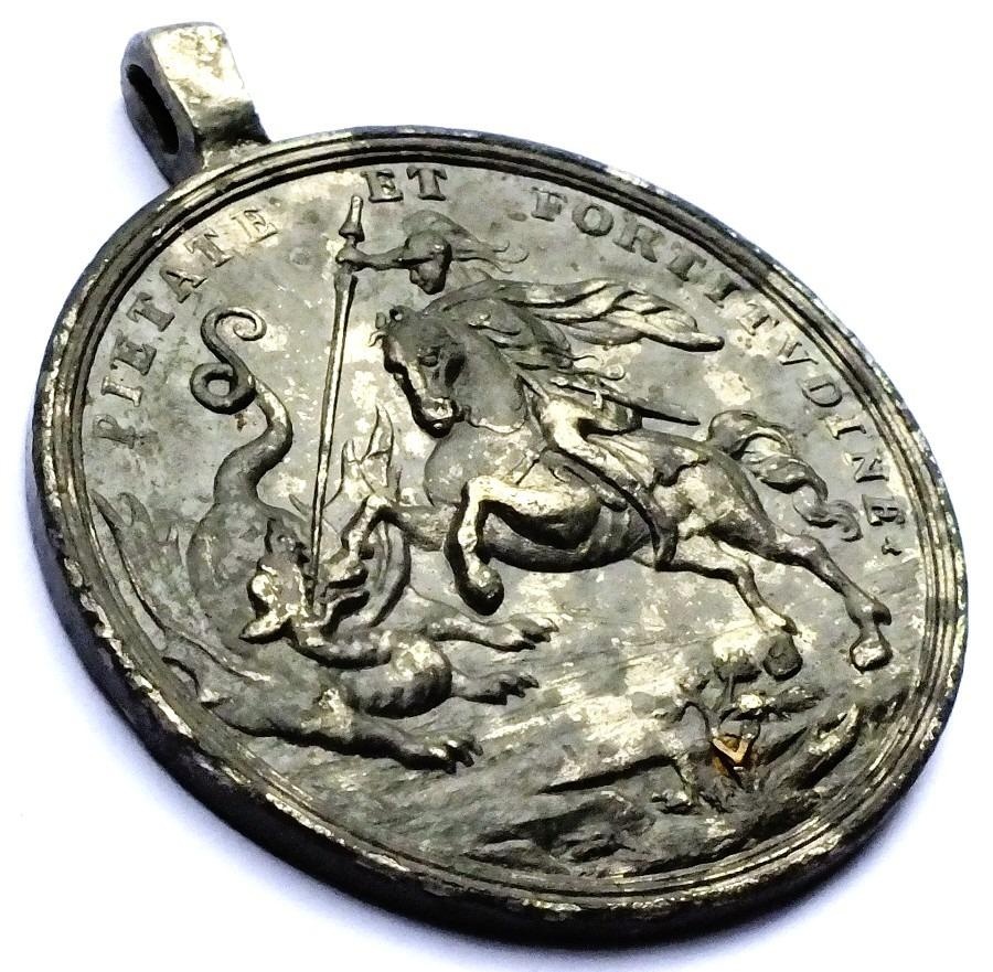 Rusko,Petr I. Veliký, medaile b.l.,Bitva u Poltavy 1709, cín - 4