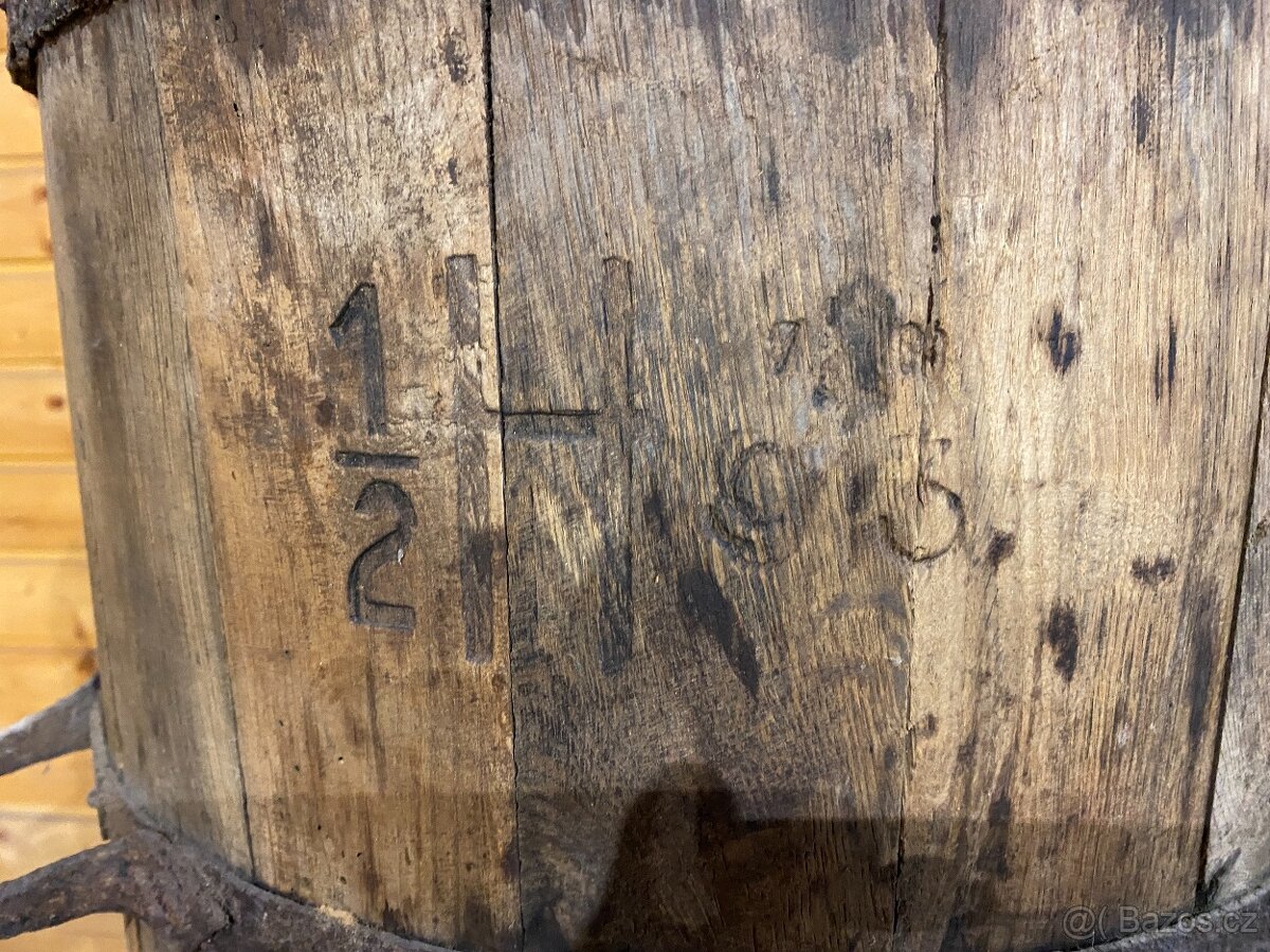 Odměrka na obilí 1/2 H cejchovaná - 4