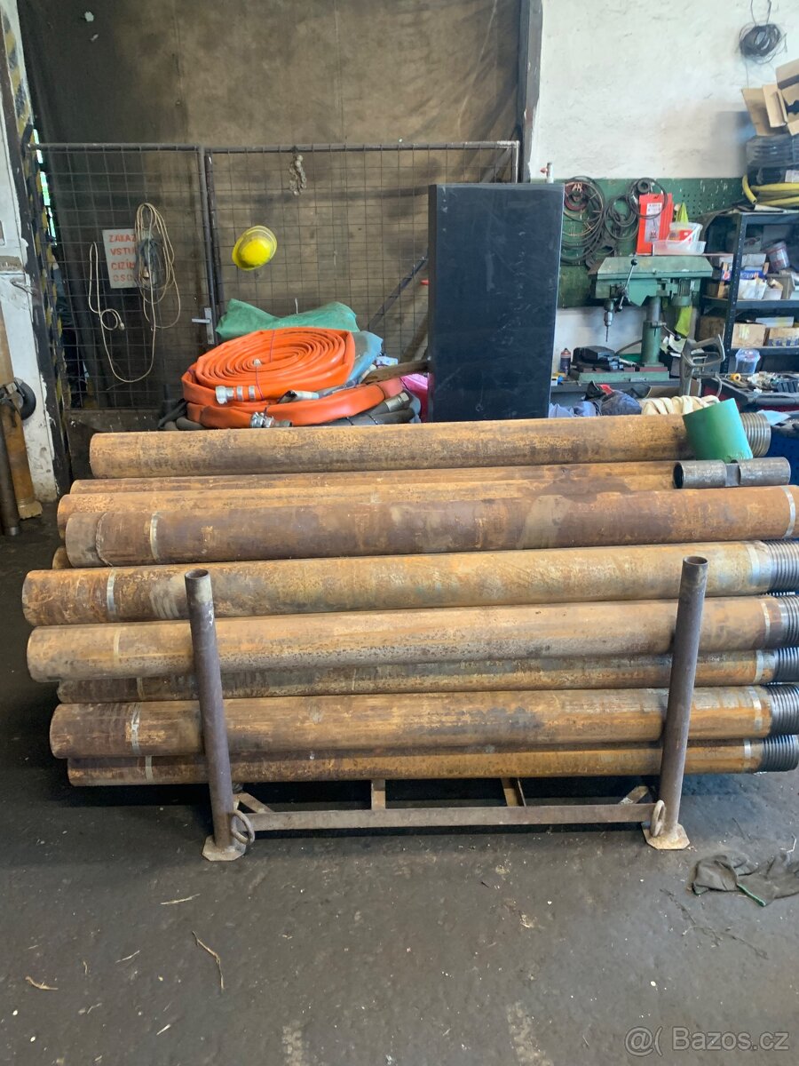 Závitové pažnice studny a vrty, vrtná souprava,vrtné nařadí - 4