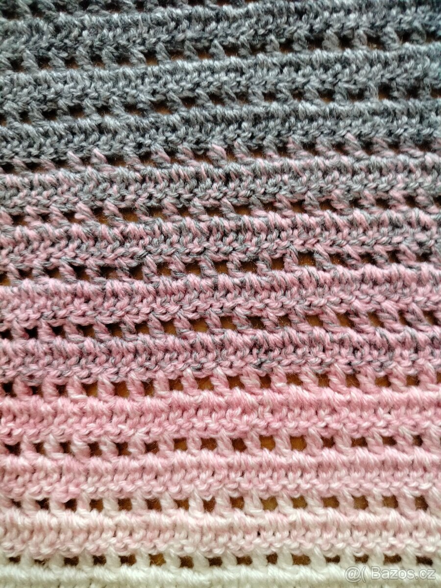 Zimní háčkovaný šátek - 4