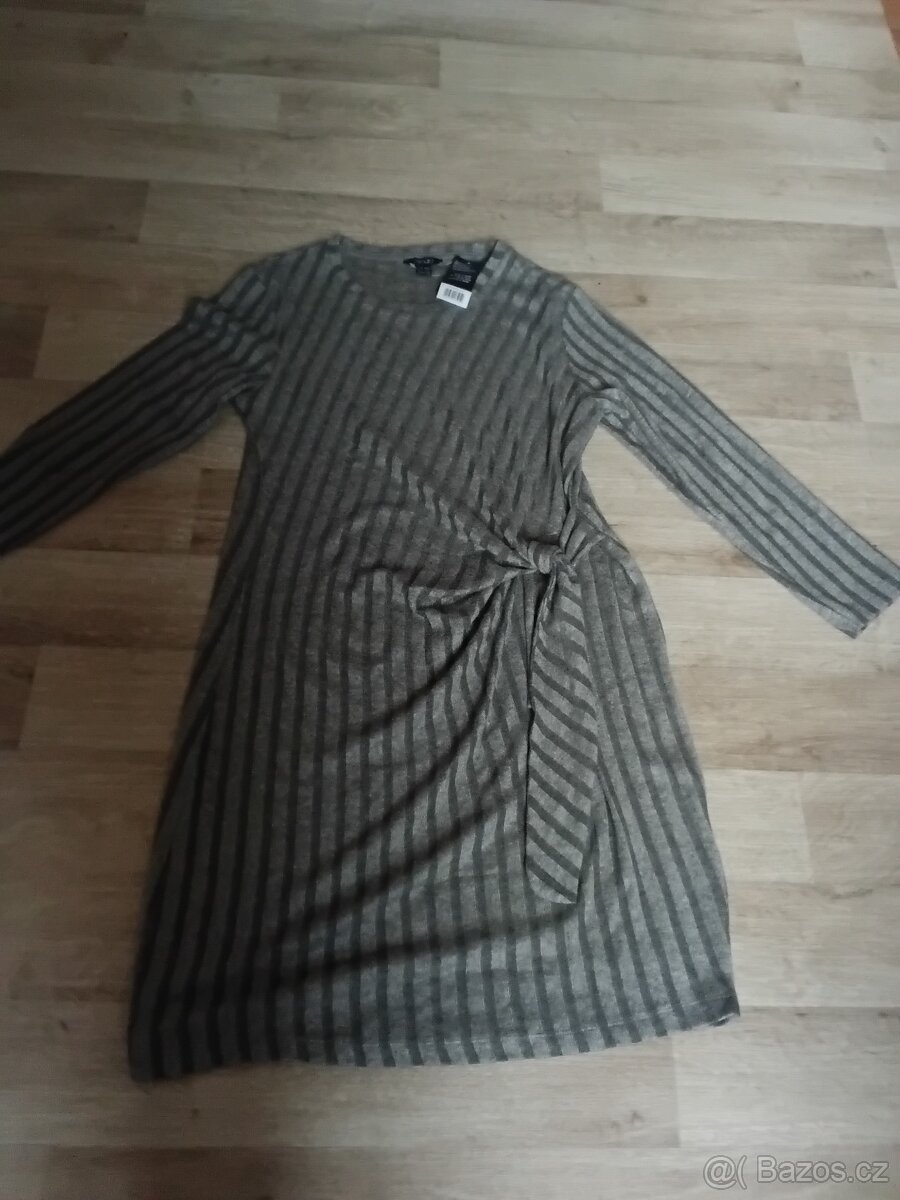 NOVÉ ŠATY PRUHOVANE ŠEDÉ ESMARA L/44 - 4