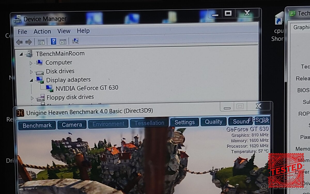 retro otestovana Geforce GT630 1GB PCI-E - 4