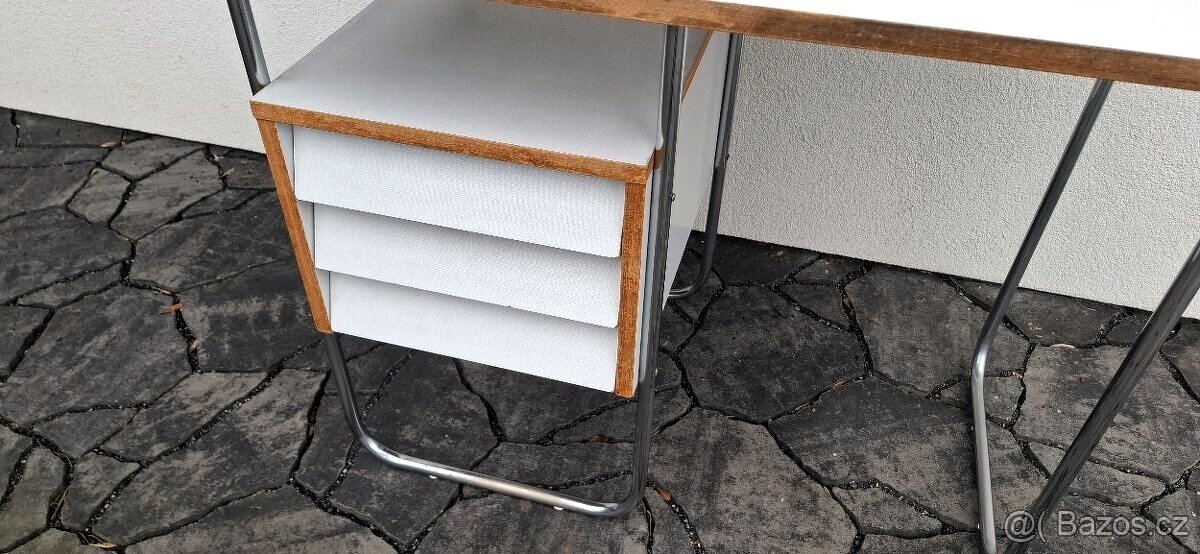 Chromovaný Retro pracovní stůl - 4