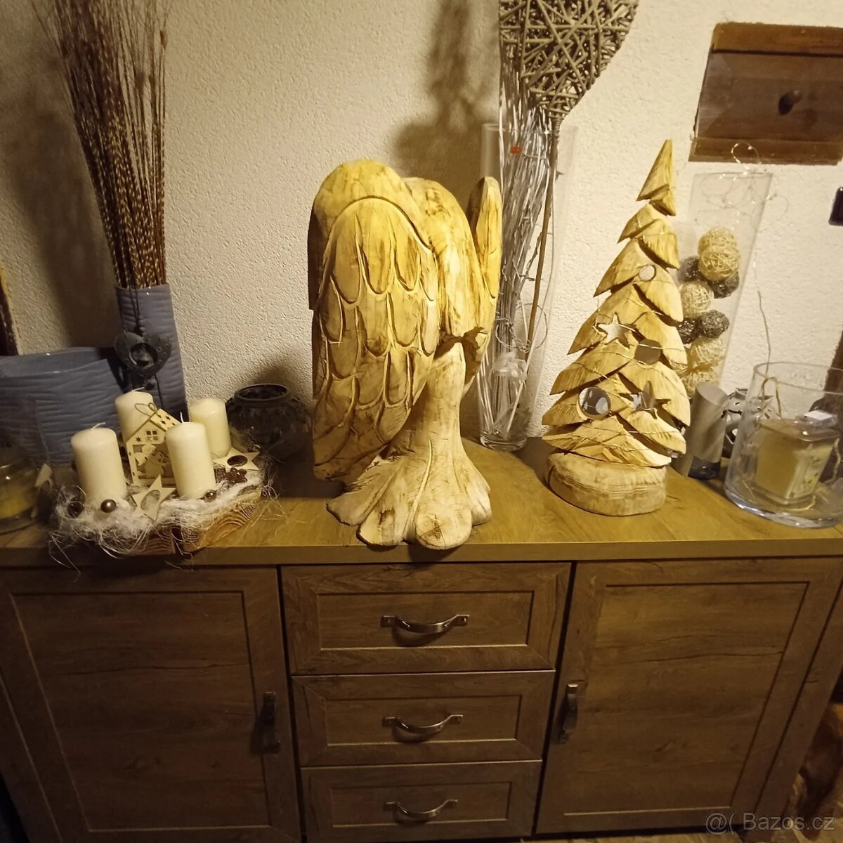 Svícen anděl motorovou pilou - 4