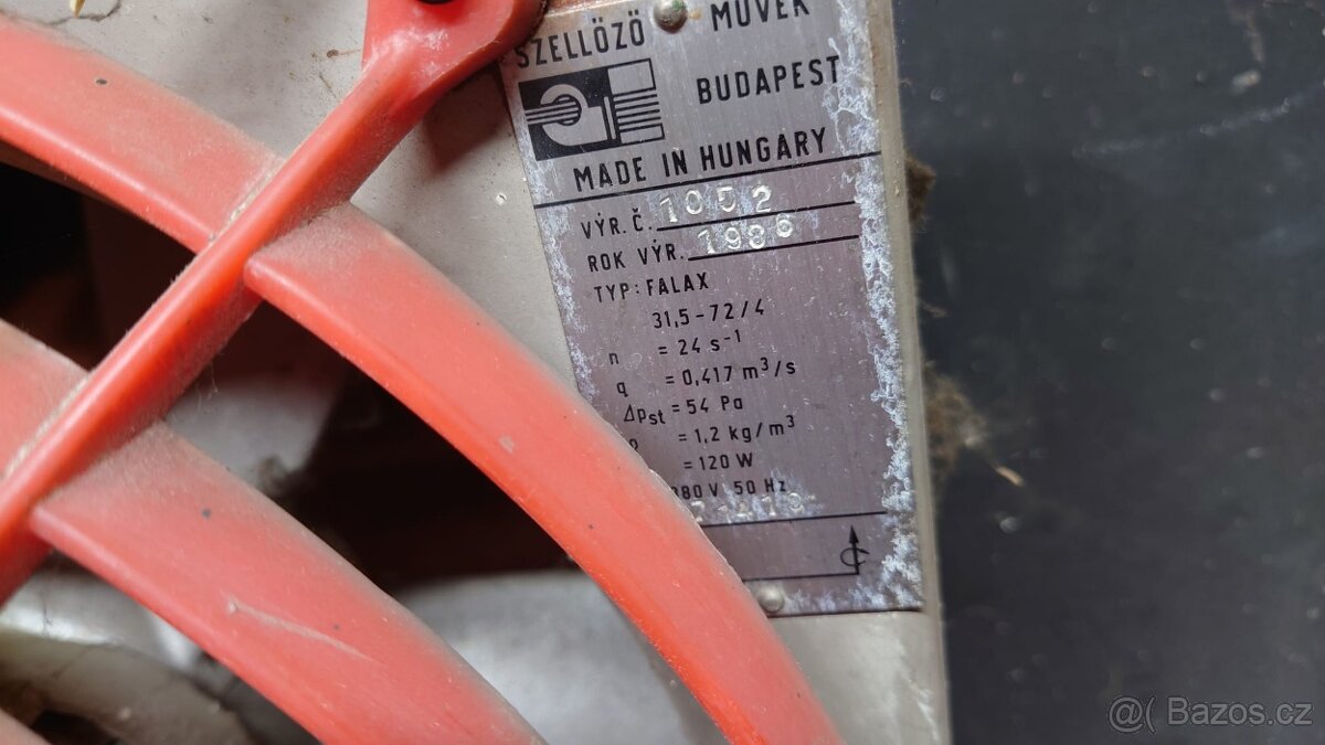 Průmyslový ventilátor nástěnný, rok výroby 1986 - 4