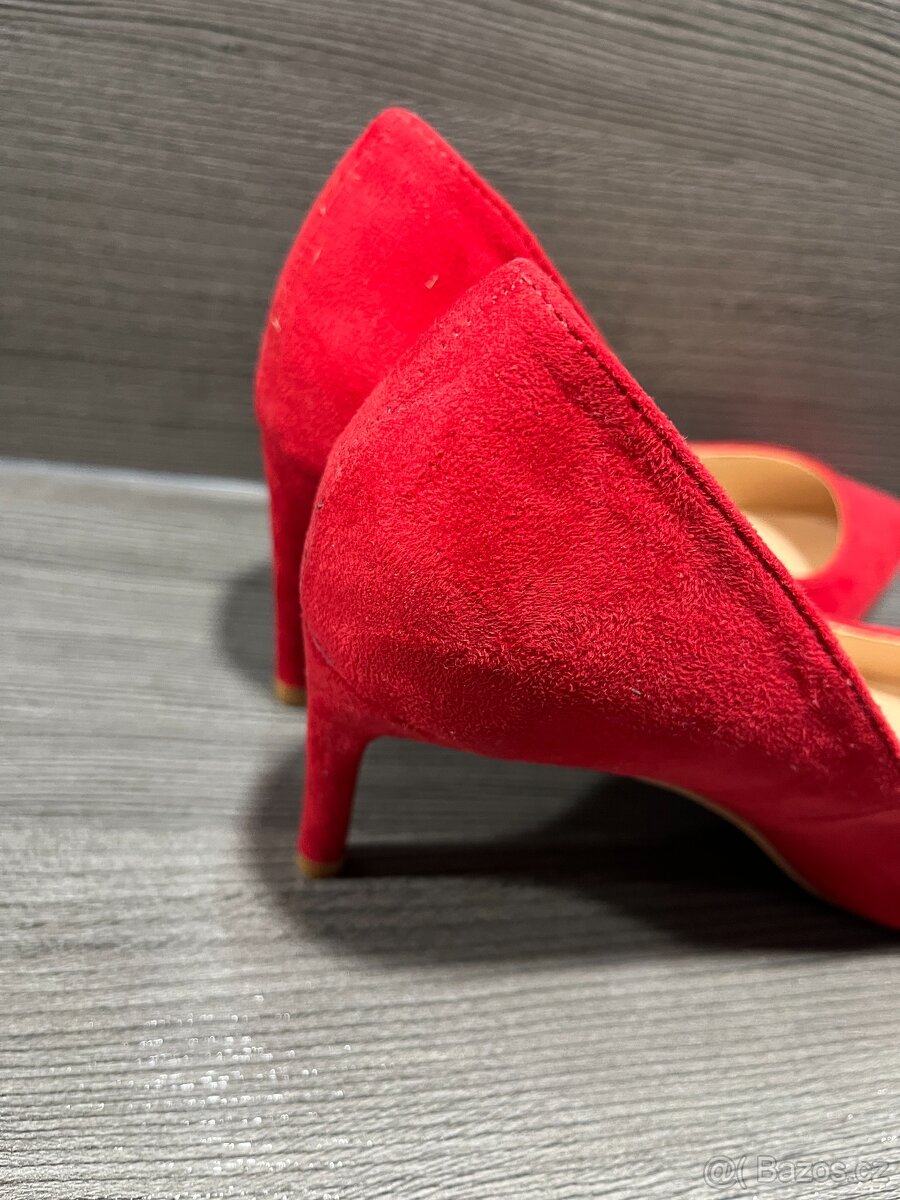 Nové červené lodičky vel 37 - 4