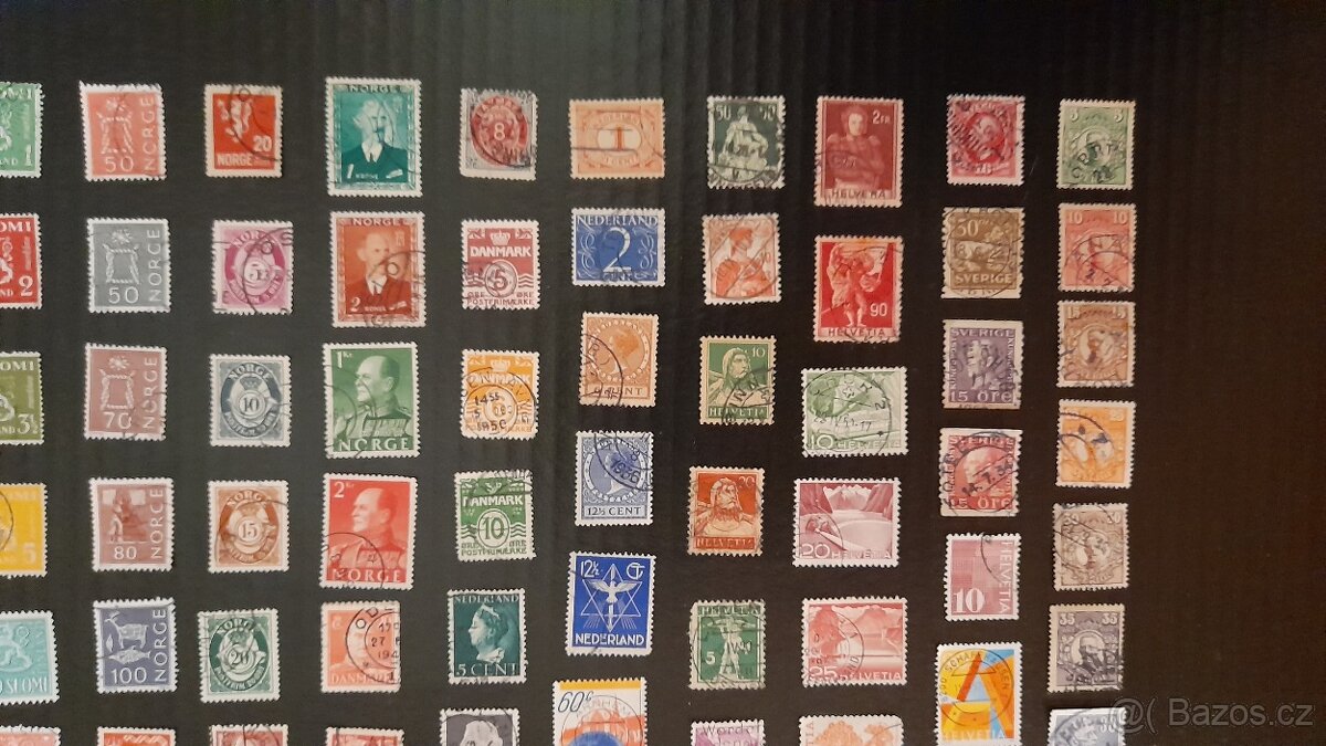 Poštovní známky Fin, Dán, Nor, Hol, Švý, Švéd 70ks - 4