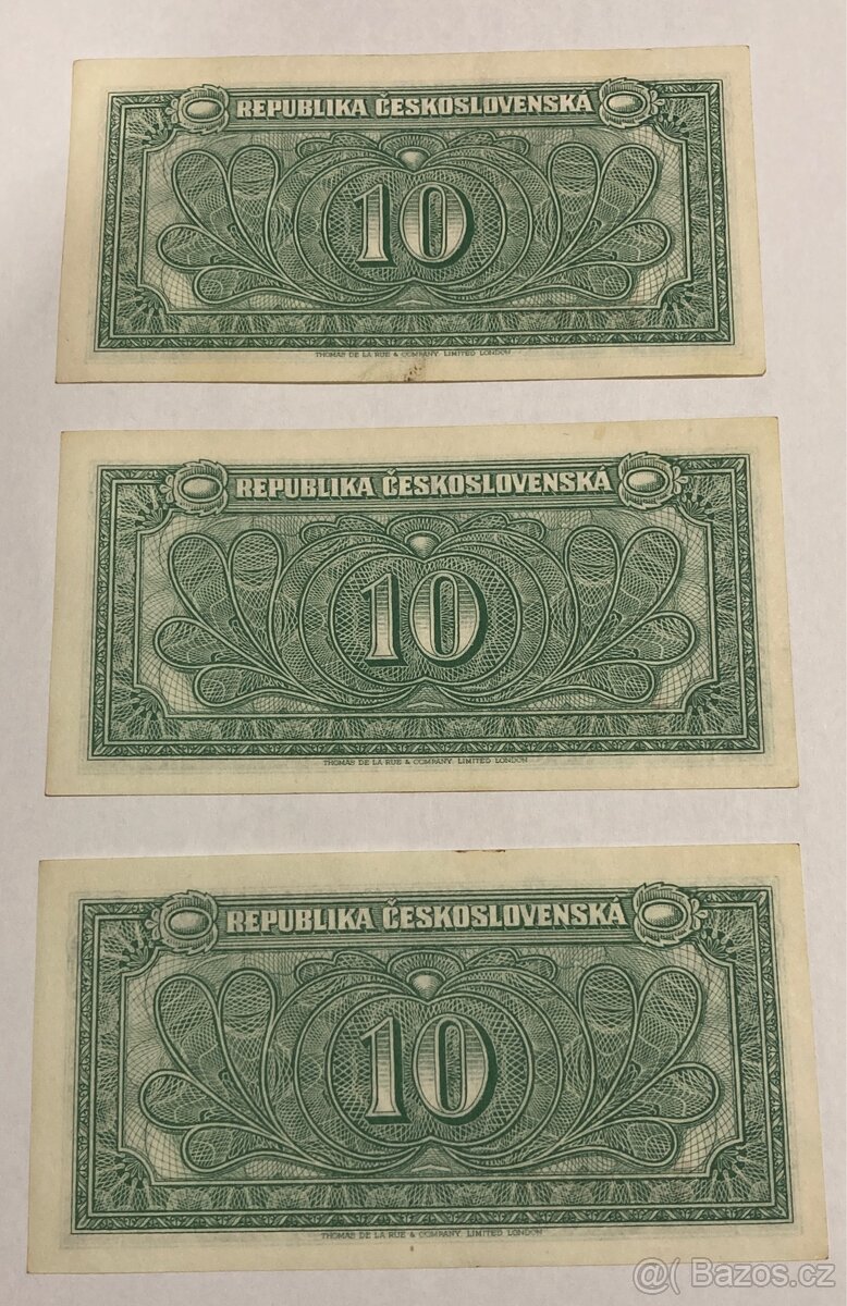 Bankovky 10 kčs bez data ( 1945 ) - 4