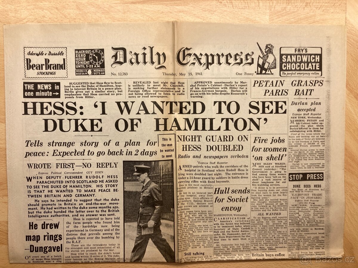 Původní zahraniční noviny z 2. světové války – 8 kusů - 4