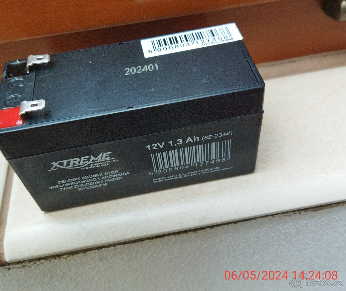 Akumulátor 12V, 1,3Ah,gelový - 4