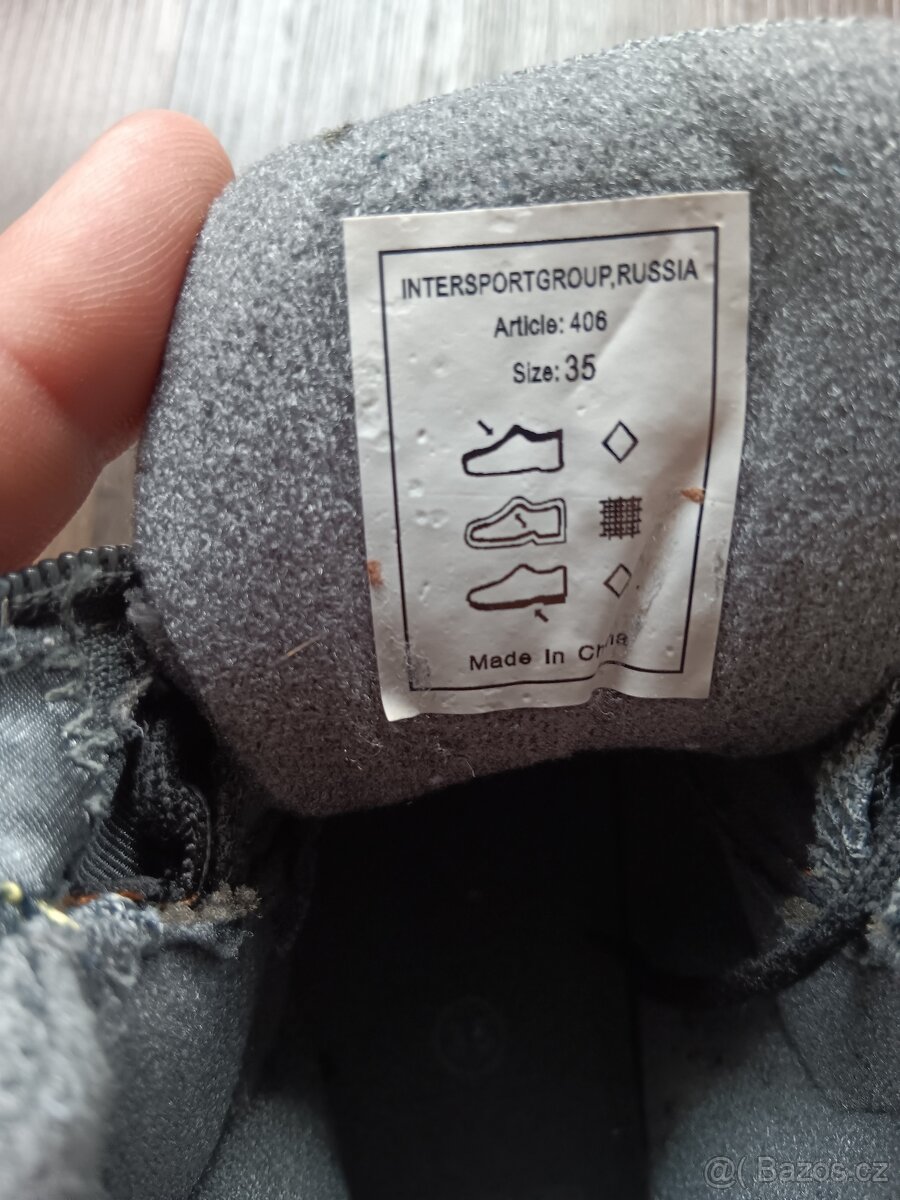 Běžky KAZAMA 140cm šupiny +hůlky +boty 35 - 4