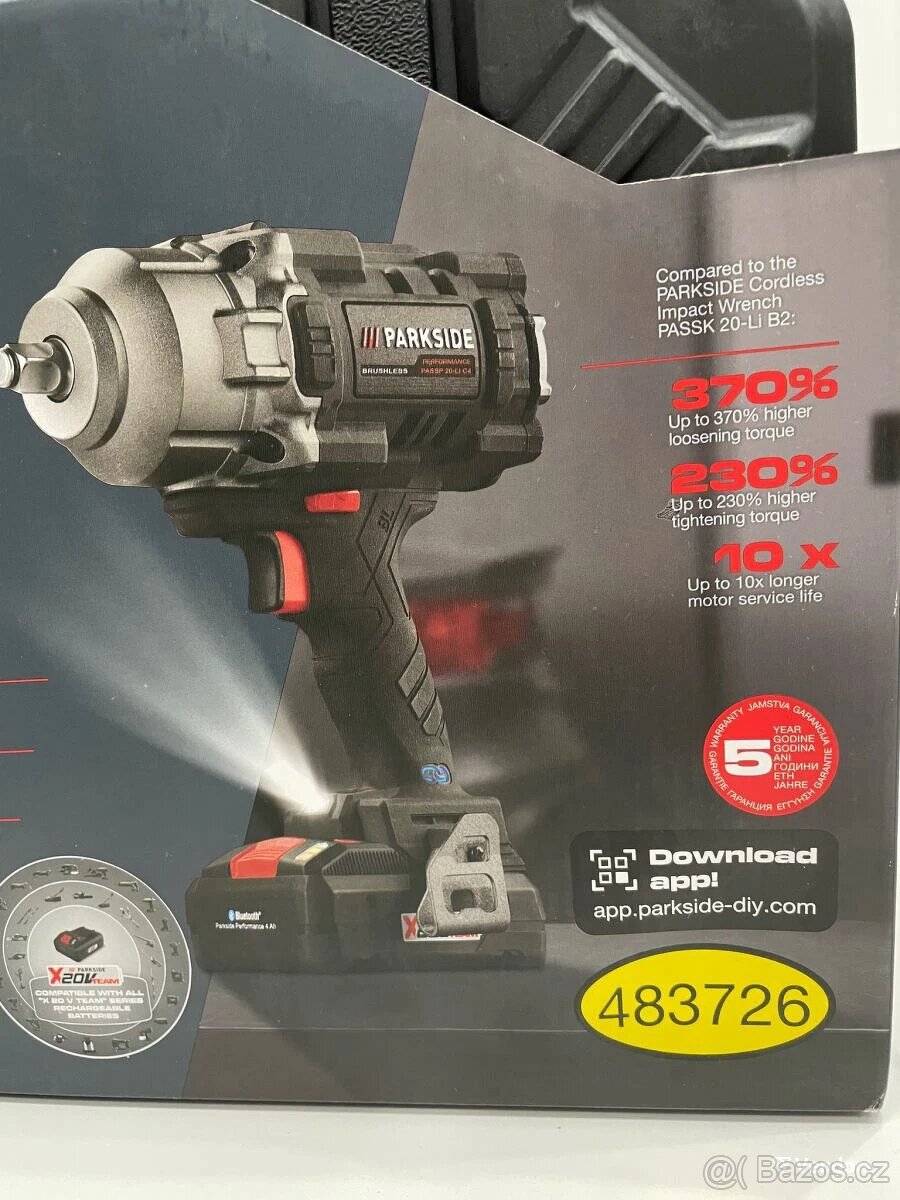 Zcela nový aku rázový utahovák Parkside Performance 1898 Nm - 4