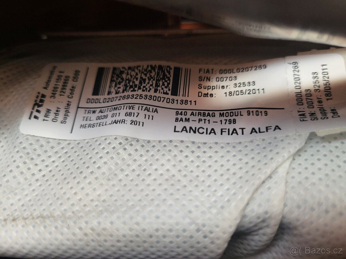 Alfa Romeo Giulietta boční sedadlový airbagy - 4