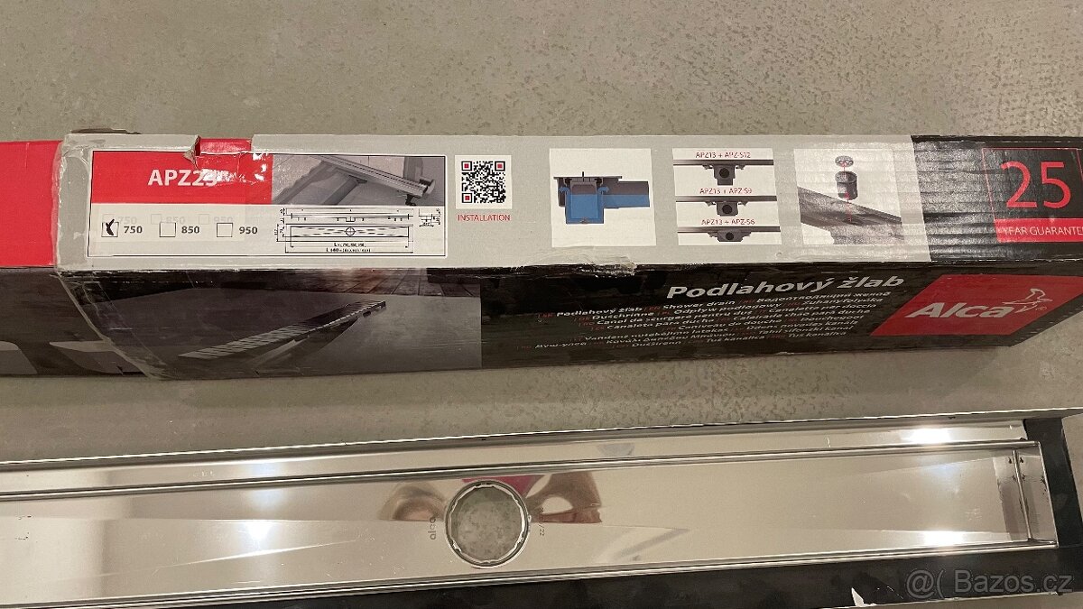 PODLAHOVÝ ŽLAB Alca APZ23 MODULAR WALL 750mm - 4