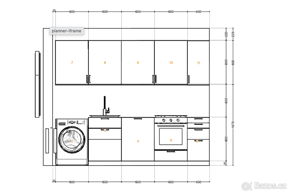 Kuchyně IKEA METOD zánovní - 4