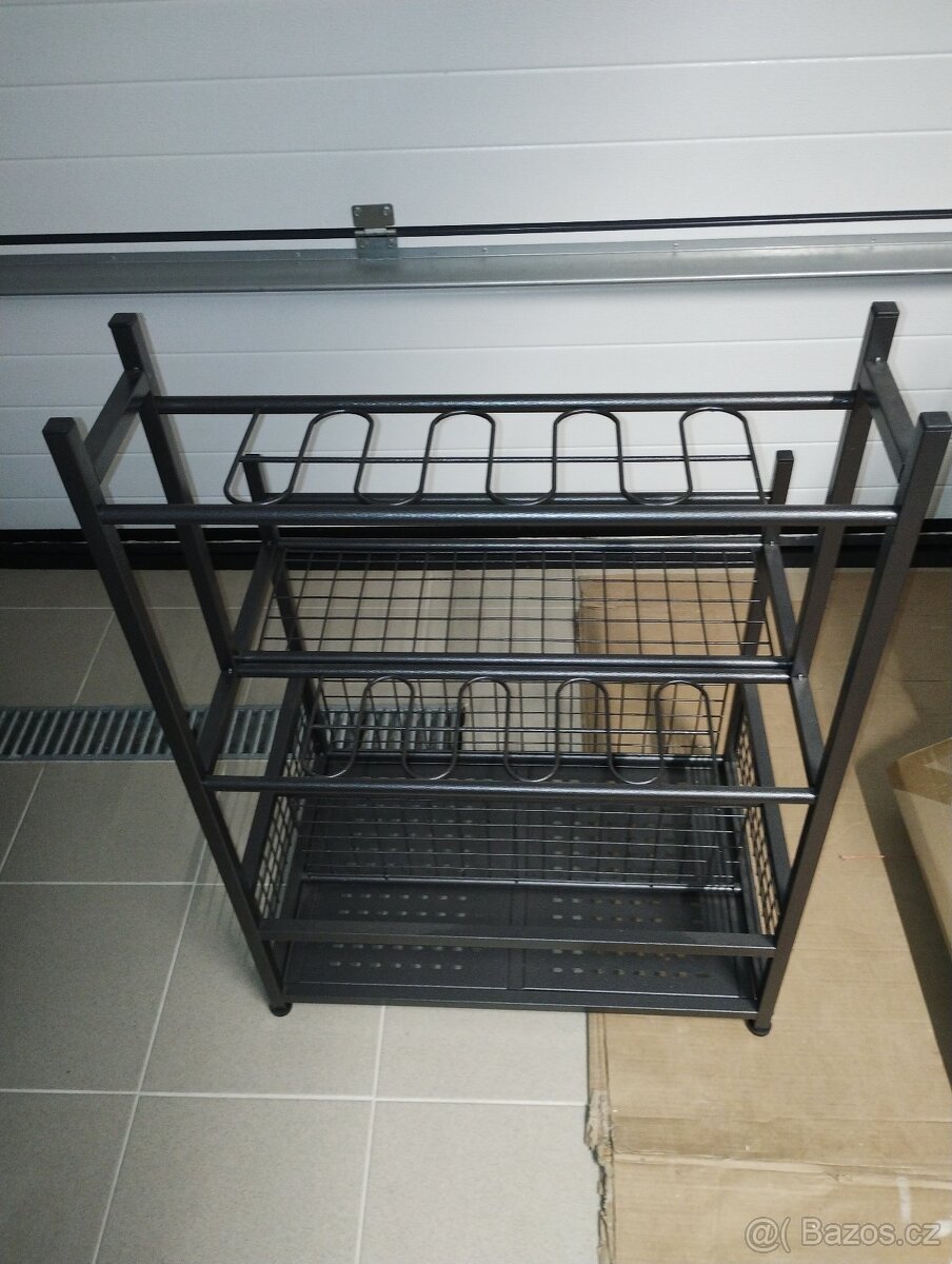 kovový stojan, organizér na zahradní nářadí - 4