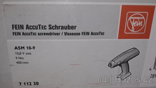Aku šroubovák s nastavitelným momentem FEIN AccuTec ASM 10-9 - 4